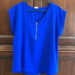 Royal blue blouse